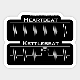 Heartbeat vs Kettlebeat Sticker